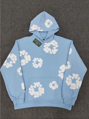 Light Blue Denim Tears Hoodie Sweatshirt - Men